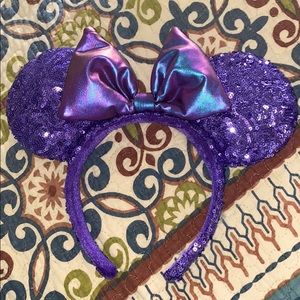 Purple sequin Mickey ears